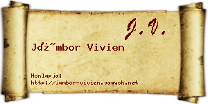 Jámbor Vivien névjegykártya