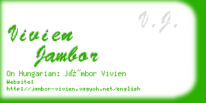 vivien jambor business card